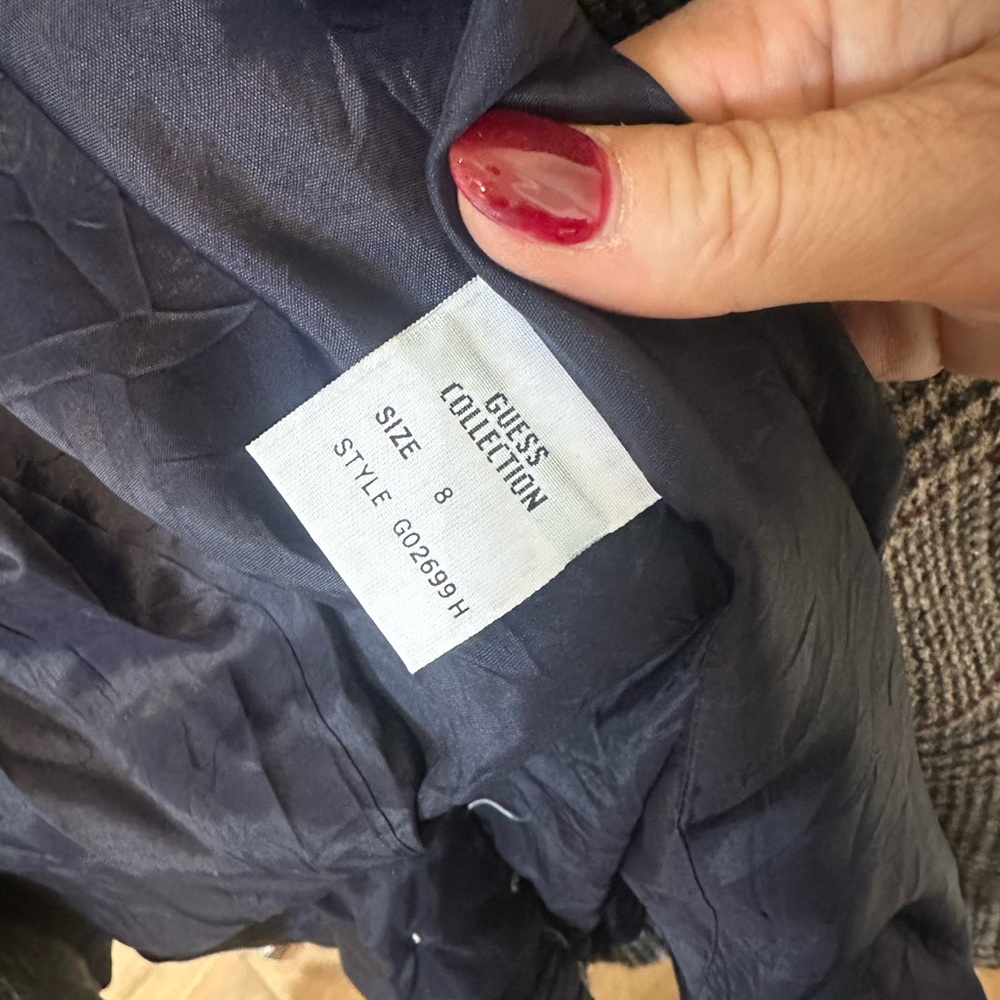 Guess Collection Gray And Red Patterned Blazer - image 5